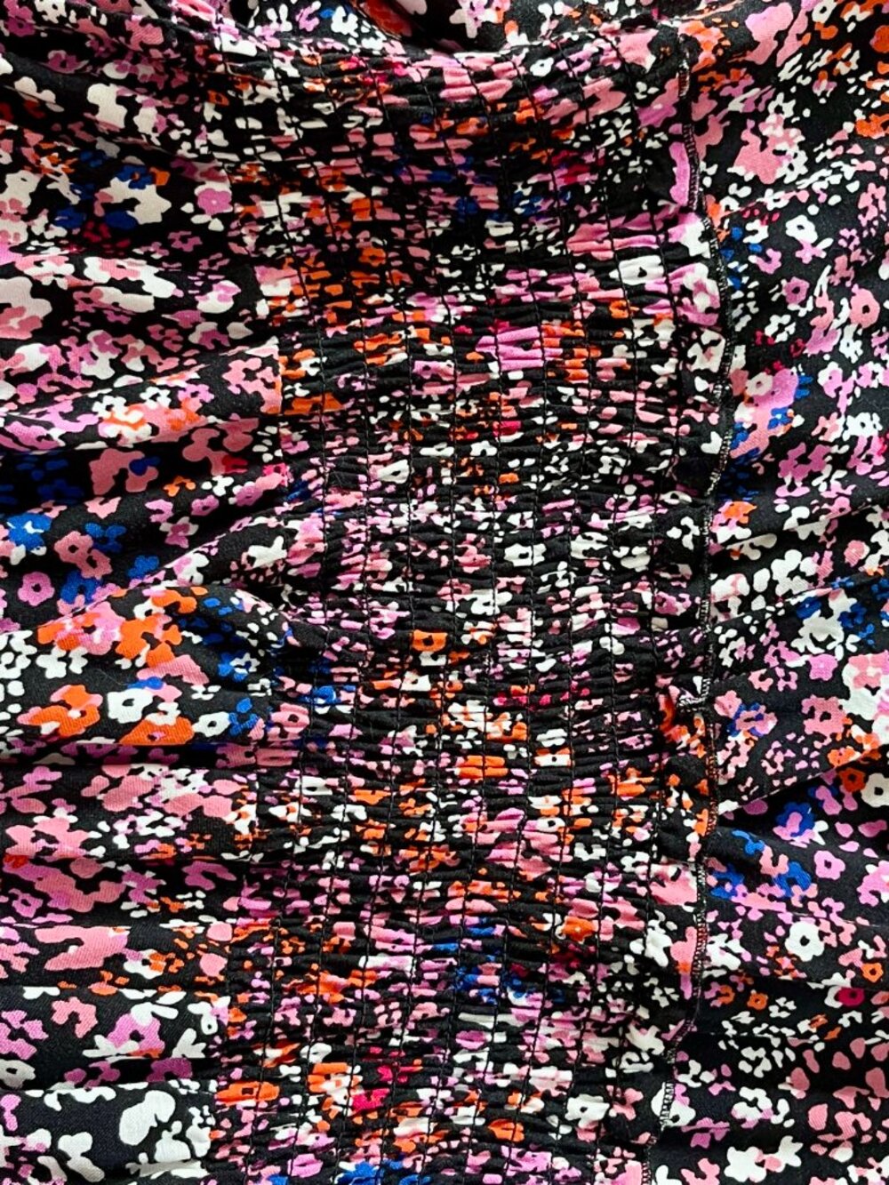 Maje "Rayema" Floral Ditsy Print Smocked Midi Dress (Size 36 - US 4/S) - Picture 3 of 4